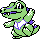 Totodile shiny front-facing sprite from Pokémon Crystal
