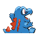 Totodile back-facing sprite from Pokémon Pearl