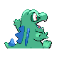 Totodile shiny back-facing sprite from Pokémon Pearl
