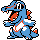 Totodile front-facing sprite from Pokémon Gold