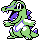 Totodile shiny front-facing sprite from Pokémon Gold
