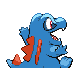 Totodile back-facing sprite from Pokémon HeartGold