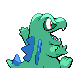 Totodile shiny back-facing sprite from Pokémon HeartGold