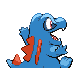 Totodile back-facing sprite from Pokémon Platinum