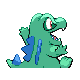 Totodile shiny back-facing sprite from Pokémon Platinum