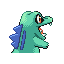 Totodile shiny back-facing sprite from Pokémon Ruby