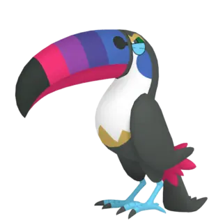 Toucannon shiny front-facing sprite from Champions