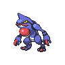 Toxicroak front-facing sprite from Pokémon Black