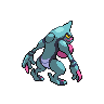 Toxicroak shiny back-facing sprite from Pokémon Black