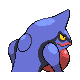 Toxicroak back-facing sprite from Pokémon Diamond