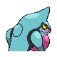 Toxicroak shiny back-facing sprite from Pokémon Diamond