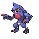Toxicroak front-facing sprite from Pokémon SoulSilver