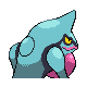 Toxicroak shiny back-facing sprite from Pokémon SoulSilver