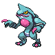 Toxicroak shiny front-facing sprite from Pokémon SoulSilver