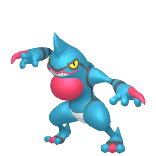 Toxicroak front-facing sprite from Pokémon Omega Ruby
