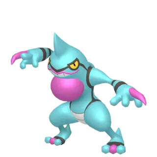 Toxicroak shiny front-facing sprite from Pokémon Omega Ruby