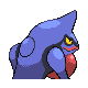 Toxicroak back-facing sprite from Pokémon Platinum