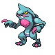 Toxicroak shiny front-facing sprite from Pokémon Platinum