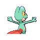 Treecko shiny back-facing sprite from Pokémon Diamond