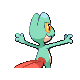 Treecko shiny back-facing sprite from Pokémon HeartGold