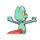 Treecko shiny back-facing sprite from Pokémon Platinum