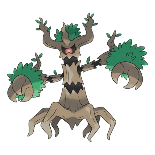 Trevenant, the Elder Tree Pokémon — Ghost/Grass-type Pokémon official artwork
