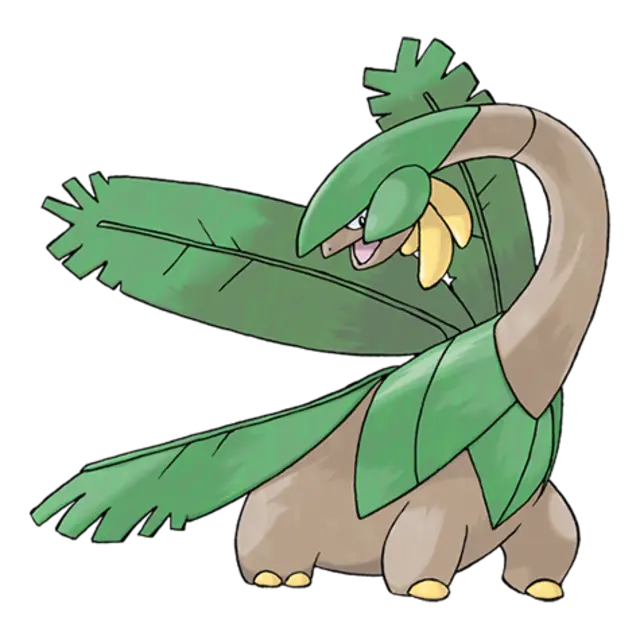 Tropius, the Fruit Pokémon — Grass/Flying-type Pokémon official artwork