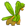 Tropius shiny back-facing sprite from Pokémon Black