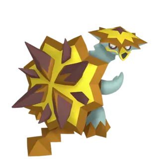 Turtonator shiny front-facing sprite from Pokémon Moon