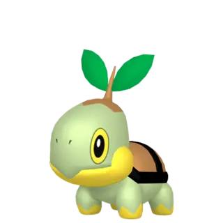 Turtwig front-facing sprite from Pokémon Shining Pearl