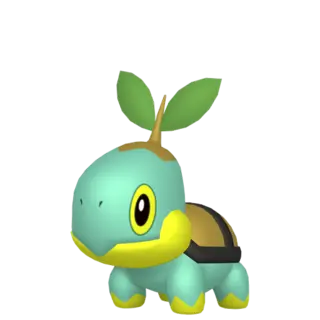 Turtwig shiny front-facing sprite from Pokémon Shining Pearl