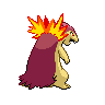 Typhlosion shiny back-facing sprite from Pokémon Black 2