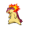 Typhlosion shiny front-facing sprite from Pokémon Black 2