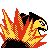 Typhlosion back-facing sprite from Pokémon Crystal
