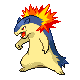 Typhlosion front-facing sprite from Pokémon Pearl
