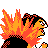 Typhlosion back-facing sprite from Pokémon Silver
