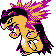 Typhlosion shiny front-facing sprite from Pokémon Silver