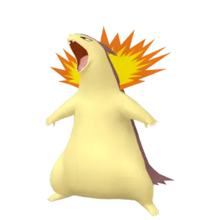 Typhlosion shiny front-facing sprite from Champions
