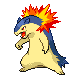 Typhlosion front-facing sprite from Pokémon Platinum