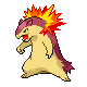 Typhlosion shiny front-facing sprite from Pokémon Platinum