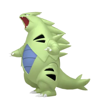 Tyranitar front-facing sprite from Pokémon Shield