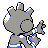 Tyrogue shiny back-facing sprite from Pokémon Silver