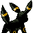 Umbreon back-facing sprite from Pokémon Crystal