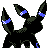 Umbreon shiny back-facing sprite from Pokémon Gold