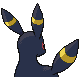 Umbreon back-facing sprite from Pokémon SoulSilver