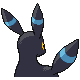 Umbreon shiny back-facing sprite from Pokémon SoulSilver