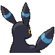 Umbreon shiny back-facing sprite from Pokémon Platinum