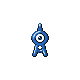 Unown shiny front-facing sprite from Pokémon Pearl