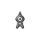 Unown front-facing sprite from Pokémon Platinum