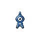 Unown shiny front-facing sprite from Pokémon Platinum
